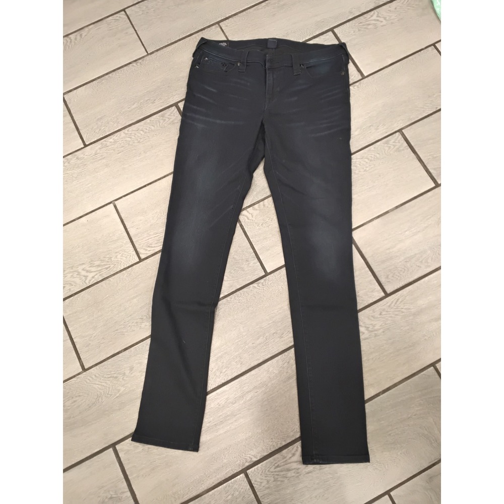 True Religion Stella Low Rise Skinny Jeans Dark Wash Women's Size 33‎